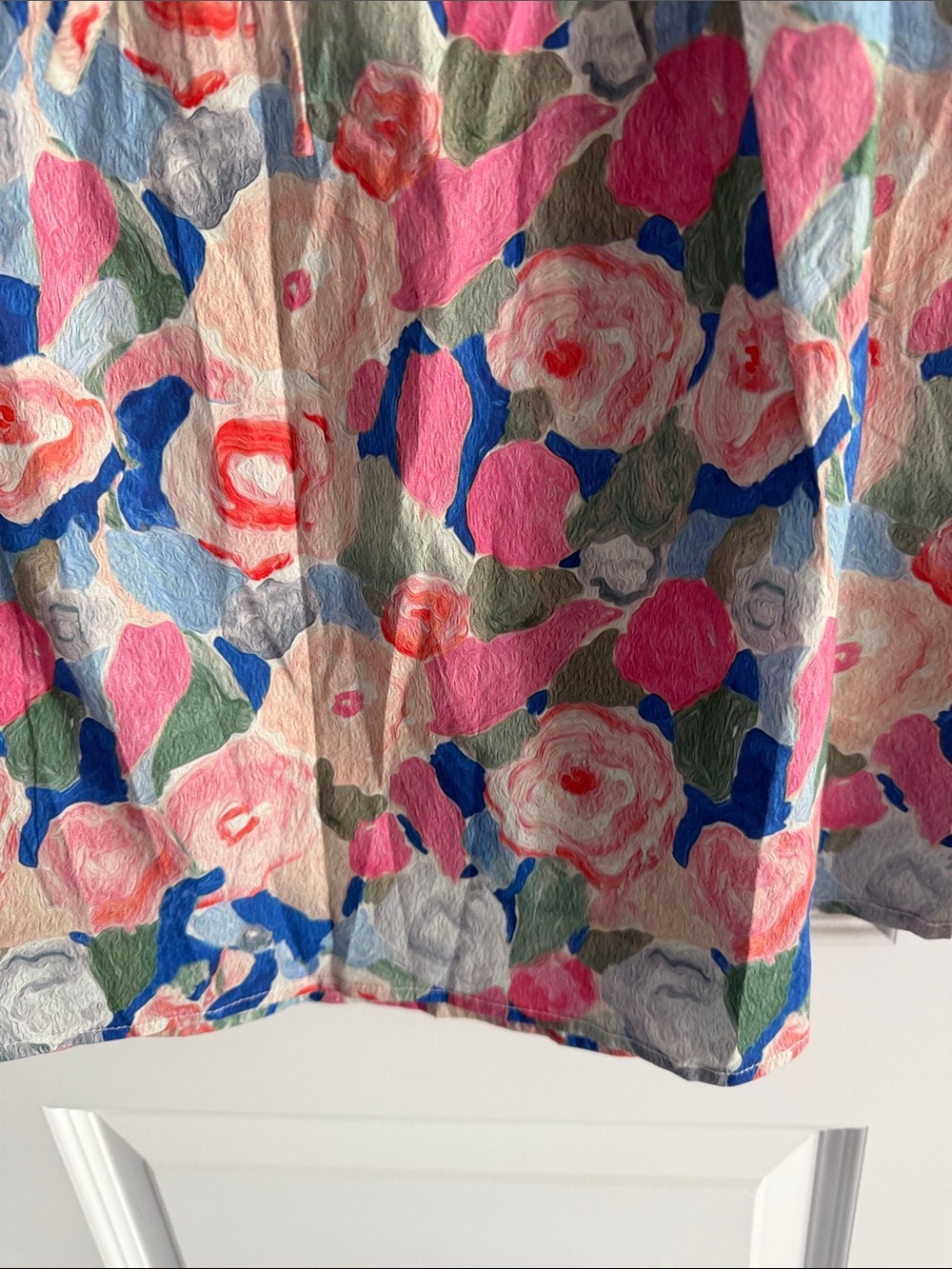 Pink Multi Floral Ruffle Sleeve Blouse large - Picture 3 of 7